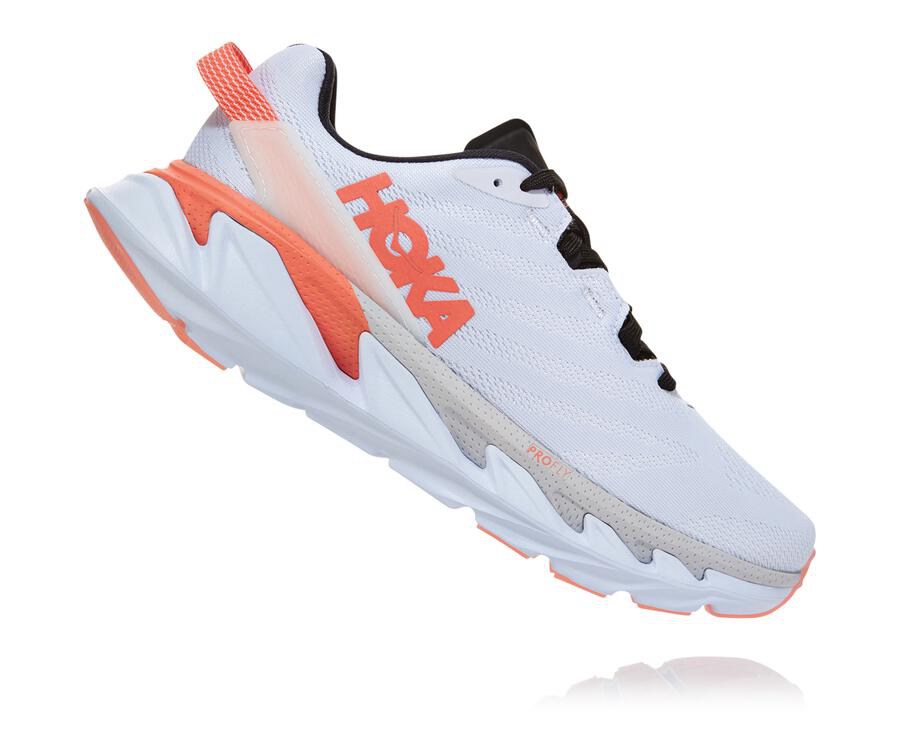 Running Shoes Womens - Hoka One One Elevon 2 - White - CWQNUIK-29